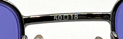 Giorgio Armani GA272-Y2K Vintage Sunglasses-New Solid Violet Blue Custom Lenses