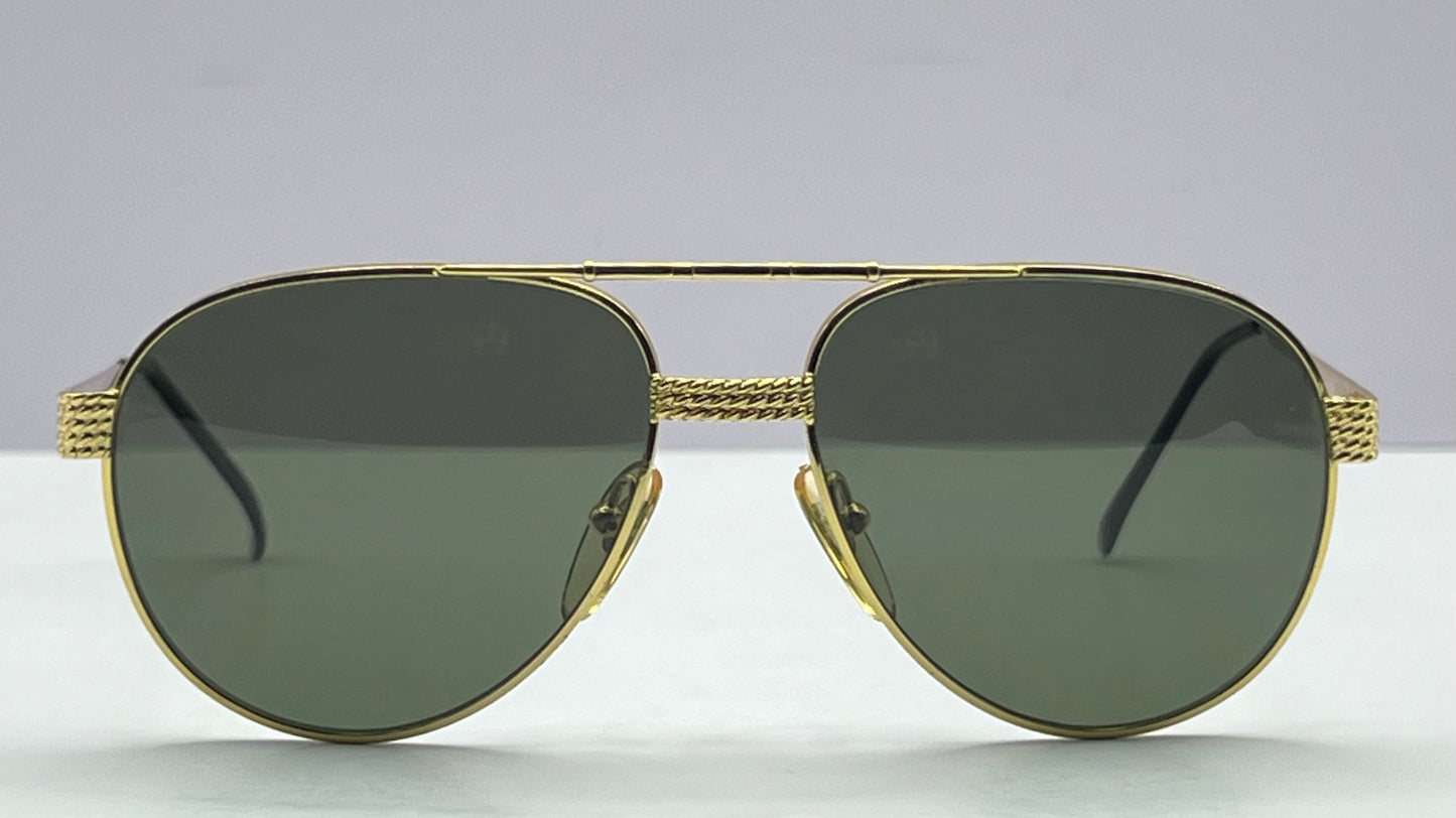 HILTON LONDON Sunglasses Mod. CLUB 3 - Col.2 54mm Gold Plated Frame-Authentic