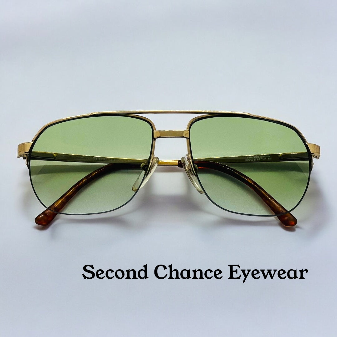 Vintage ALFRED DUNHILL 6233A 41 HALF RIM Frame RENEWED with Brand New- Custom Berko’s Designs Lenses