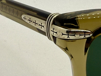 Chrome Hearts TRYPOLEAGAIN Army Green Sunglasses 52-20-146 Unworn Full Kit ZEISS Japan