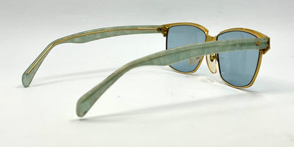 Vogart Line Mod 669 Vintage Deadstock Sunglasses Italy Custom Blue Lenses