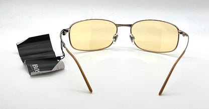 Hugo Boss Hb5774 Titanium Aviator Sunglasses Amber Lens Deadstock Japan