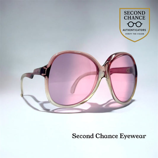 Safilo 1108-T VINTAGE Oversized Sunglasses w/ New Custom Pink Lenses-Italy