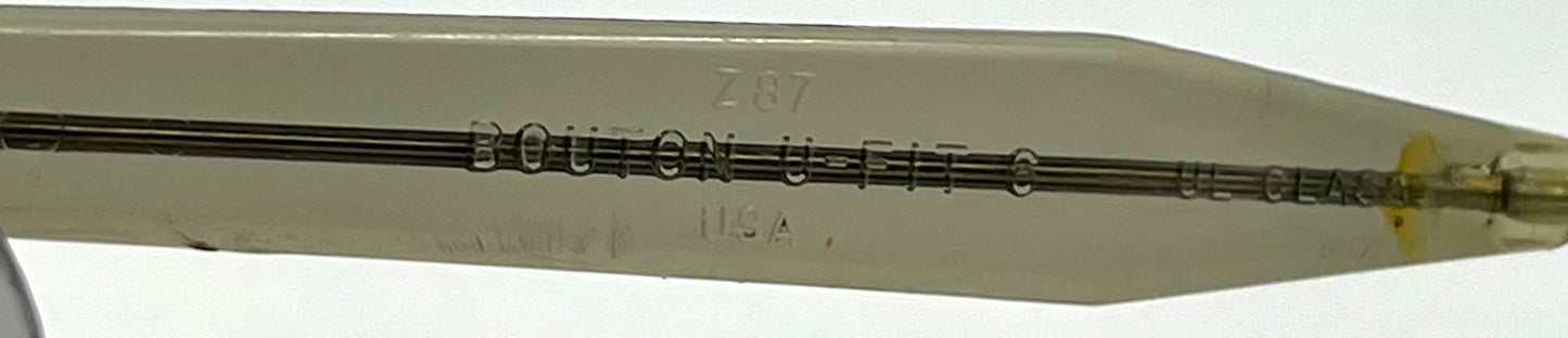 Bouton U-Fit-6 Z87 Safety Glasses USA-Original Green Mineral Glass Lenses-Vintage 1950s