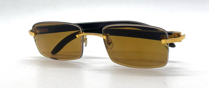 Cartier CT0046O Gold/White Horn Buffs-New Custom Transition Lenses-Full Kit