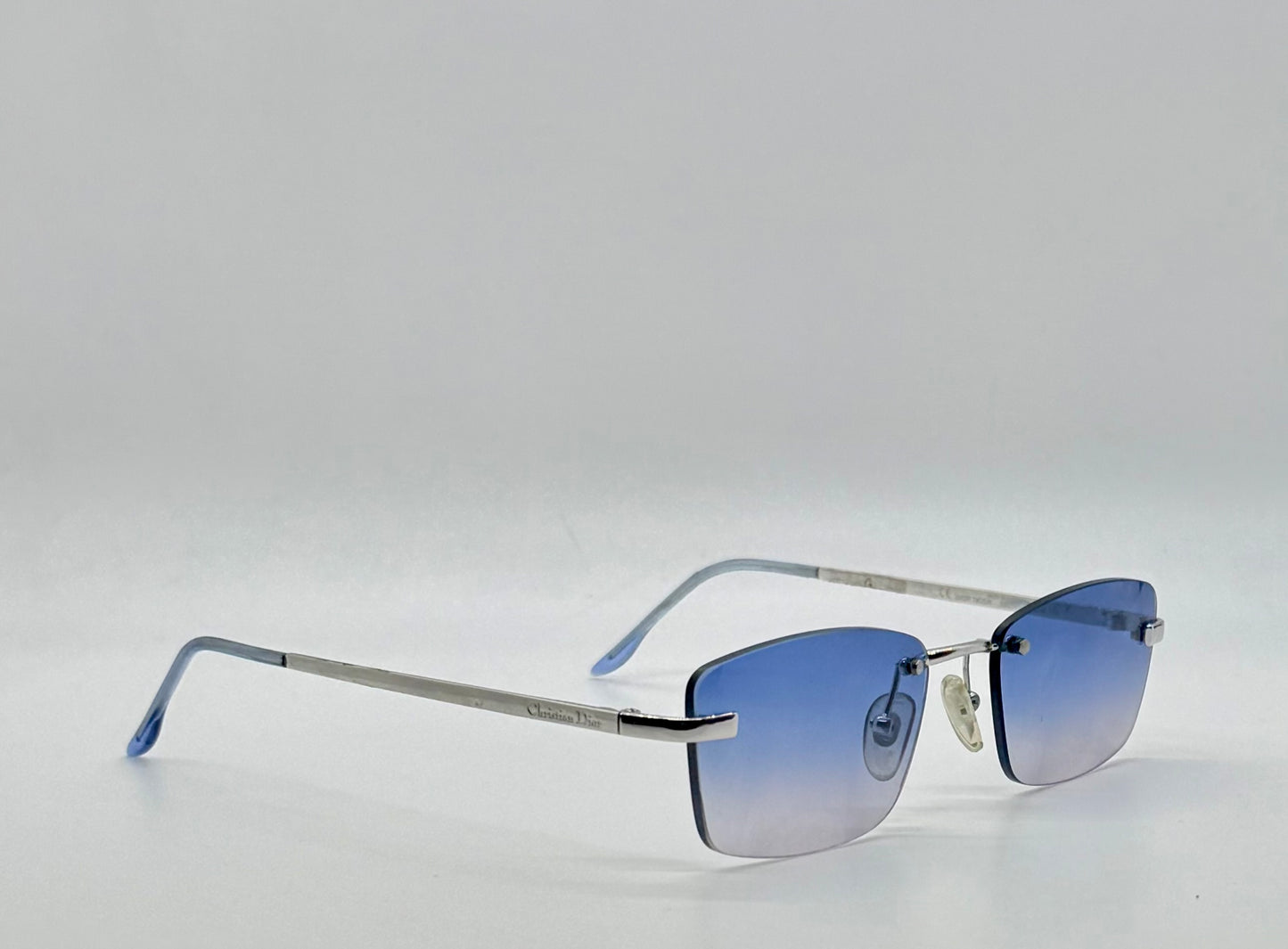 Christian Dior Tiger Rimless Vintage Sunglasses-New Gradient Custom Lenses-58mm-Unworn