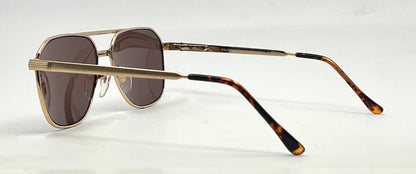 GALANT 102/FLEX Gold 18KGP Vintage Sunglasses – New Brown Second Chance Lenses