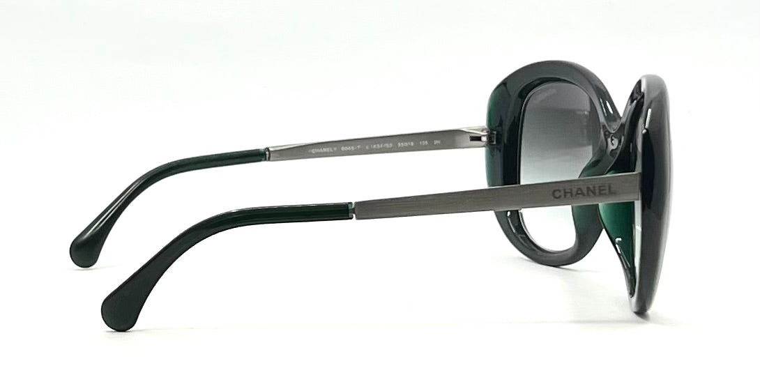 Chanel 6045-T 2N-Emerald Oversized Vintage Sunglasses-Italy - 55-19