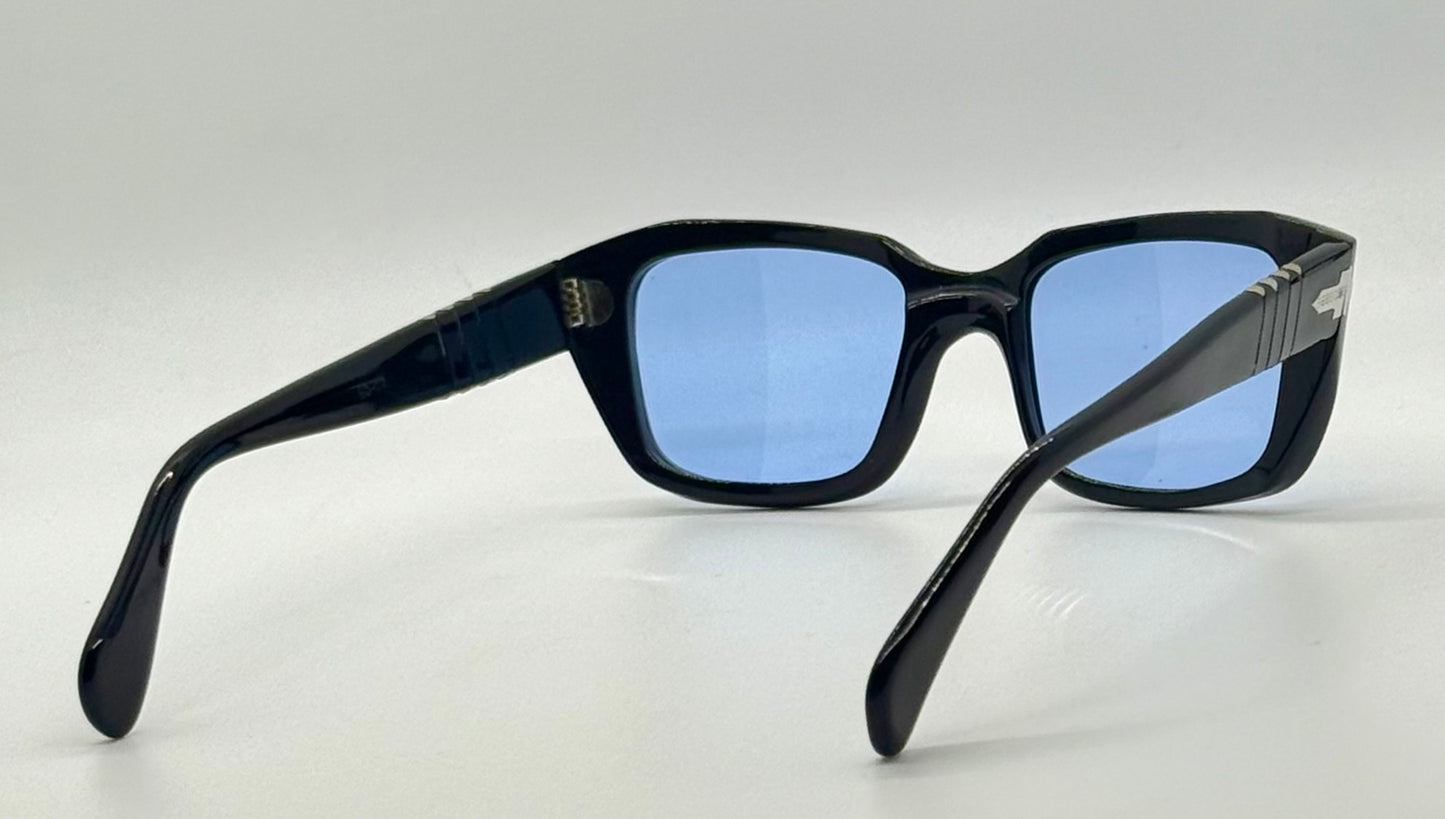 Persol 6156-Arabic Export-Blue Mineral Glass-Vintage 1940s-Deadstock-Rare
