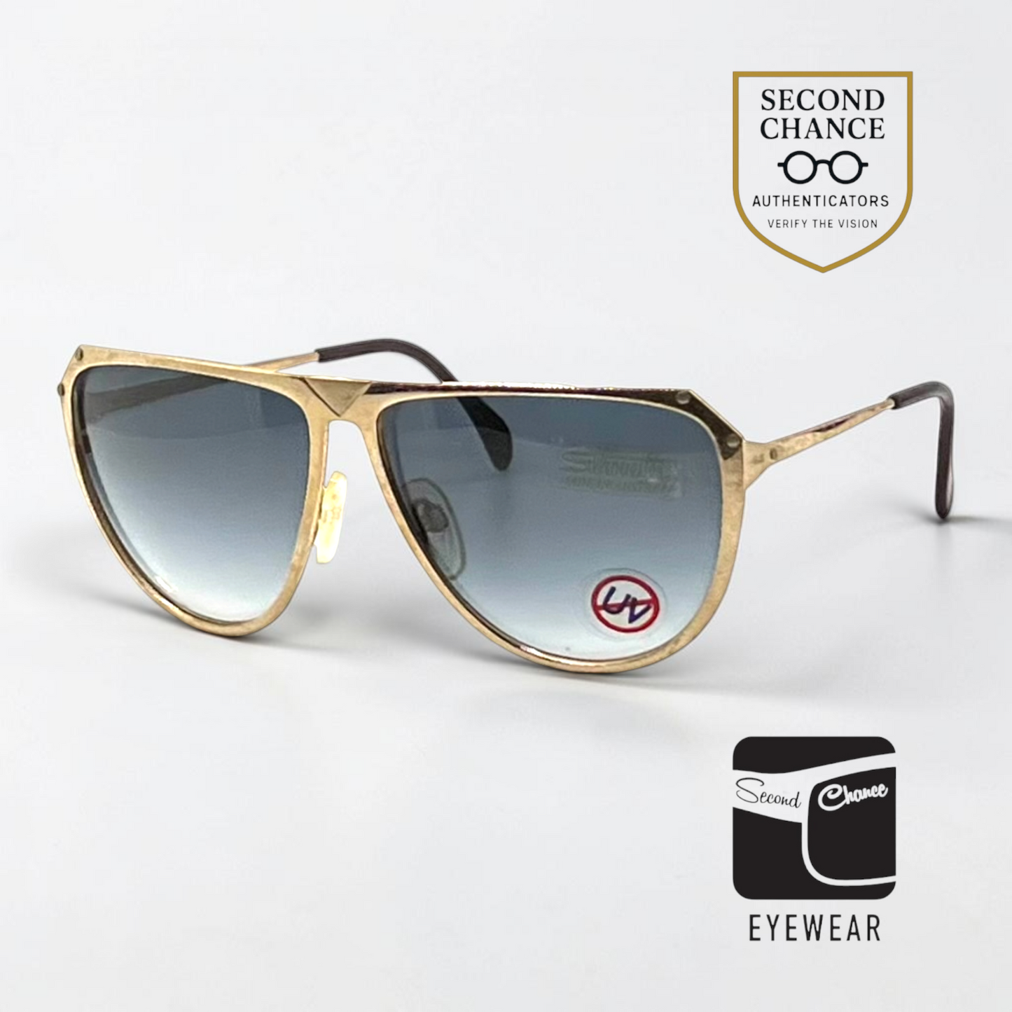Silhouette M8014 HGP Vintage Aviator Sunglasses Unworn-Austria