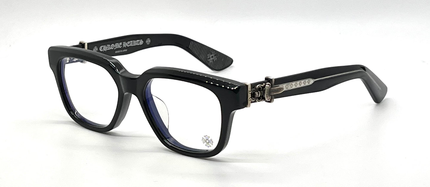 Chrome Hearts Vagillionaire II BK Black Optical Eyeglasses-Unworn-Full Kit-Japan