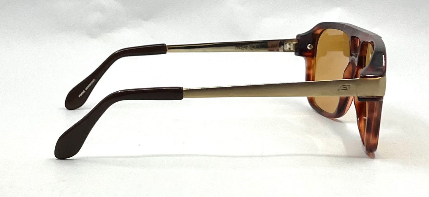 Yves Saint Laurent YSL 345 II VINTAGE Sunglasses-New Golden Ember Custom Lenses-Unworn