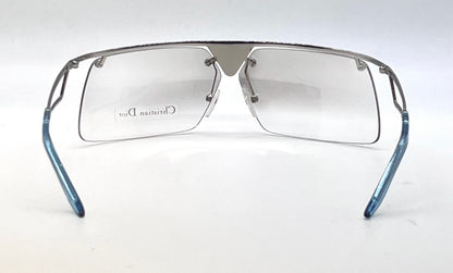 Dior Clubbing/S Vintage Y2K Vintage Silver/Blue Sunglasses-Unworn-Rare Italy