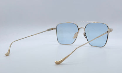 Chrome Hearts AM Gold Plated – Solid Light Blue Lenses – Deadstock Full Kit