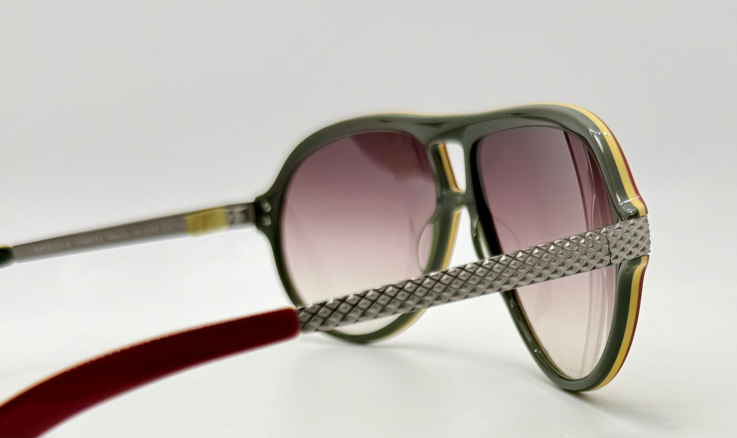 Mosley Tribes “HAYES”-MT6024-S 1144/13 Red Aviator Sunglasses– Full Kit-Discontinued