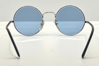 Armony- Olimpic 1 -Round Vintage Sunglasses w/New Sky Blue Custom Gradient Tinted Lenses