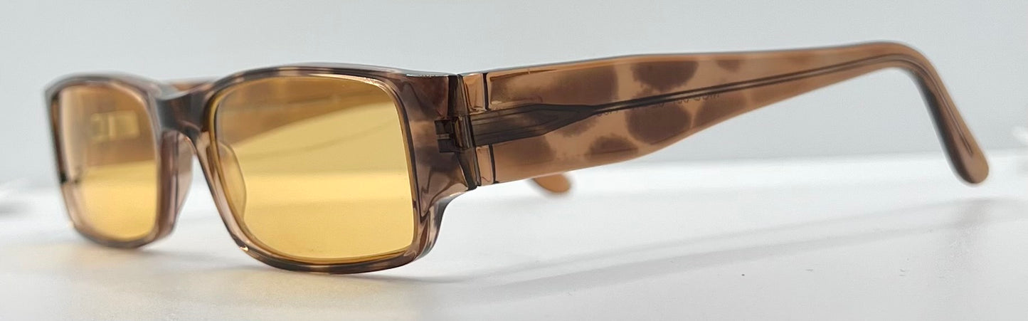 Johann Von Goisern MOD.537 Sunglasses w/New Solid-Amber Custom Lenses-Austria-NOS