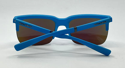 Dolce & Gabbana DG6097 3015/25 Matte Blue Sunglasses 58-19-145 Deadstock Unworn