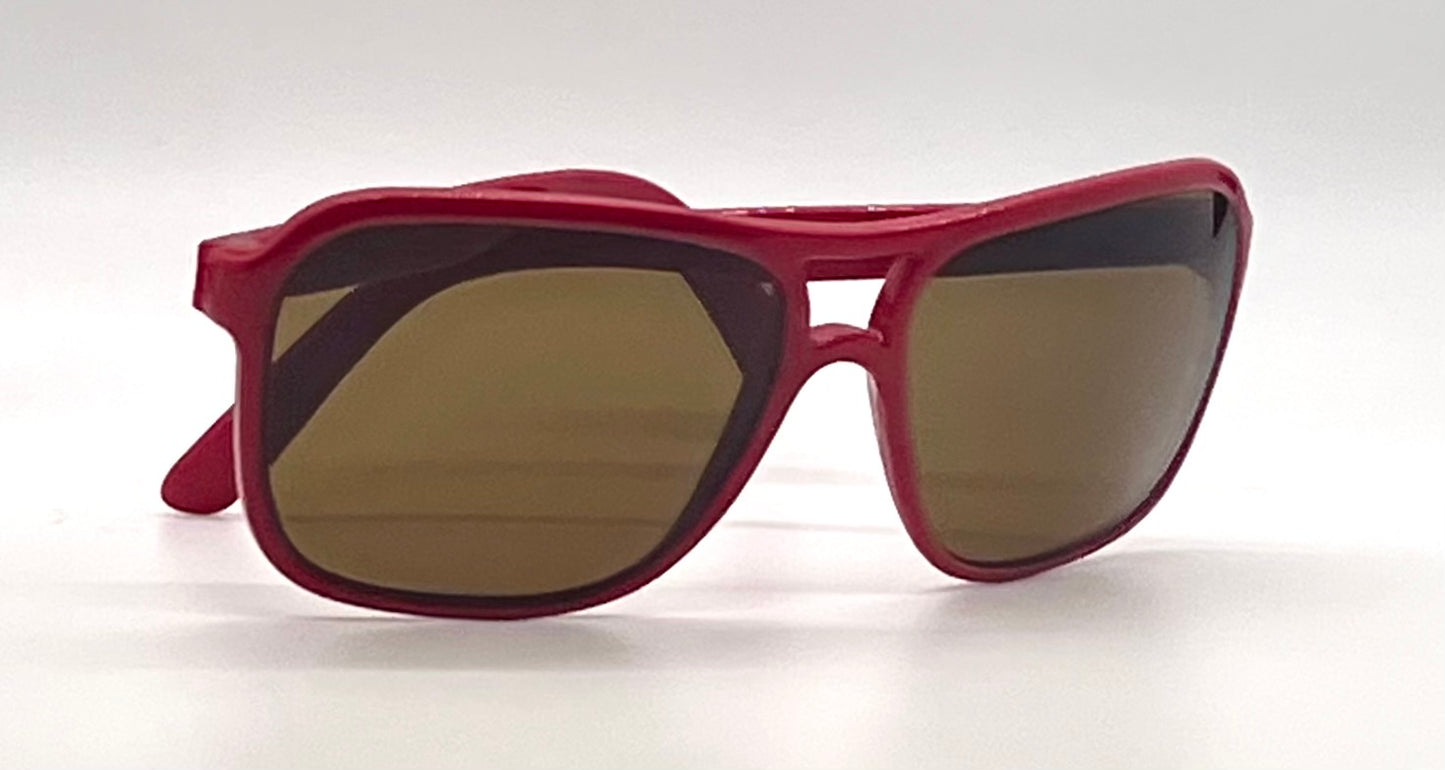 Vuarnet PX-2000 Red Unworn Deadstock Vintage Sunglasses Full Kit France