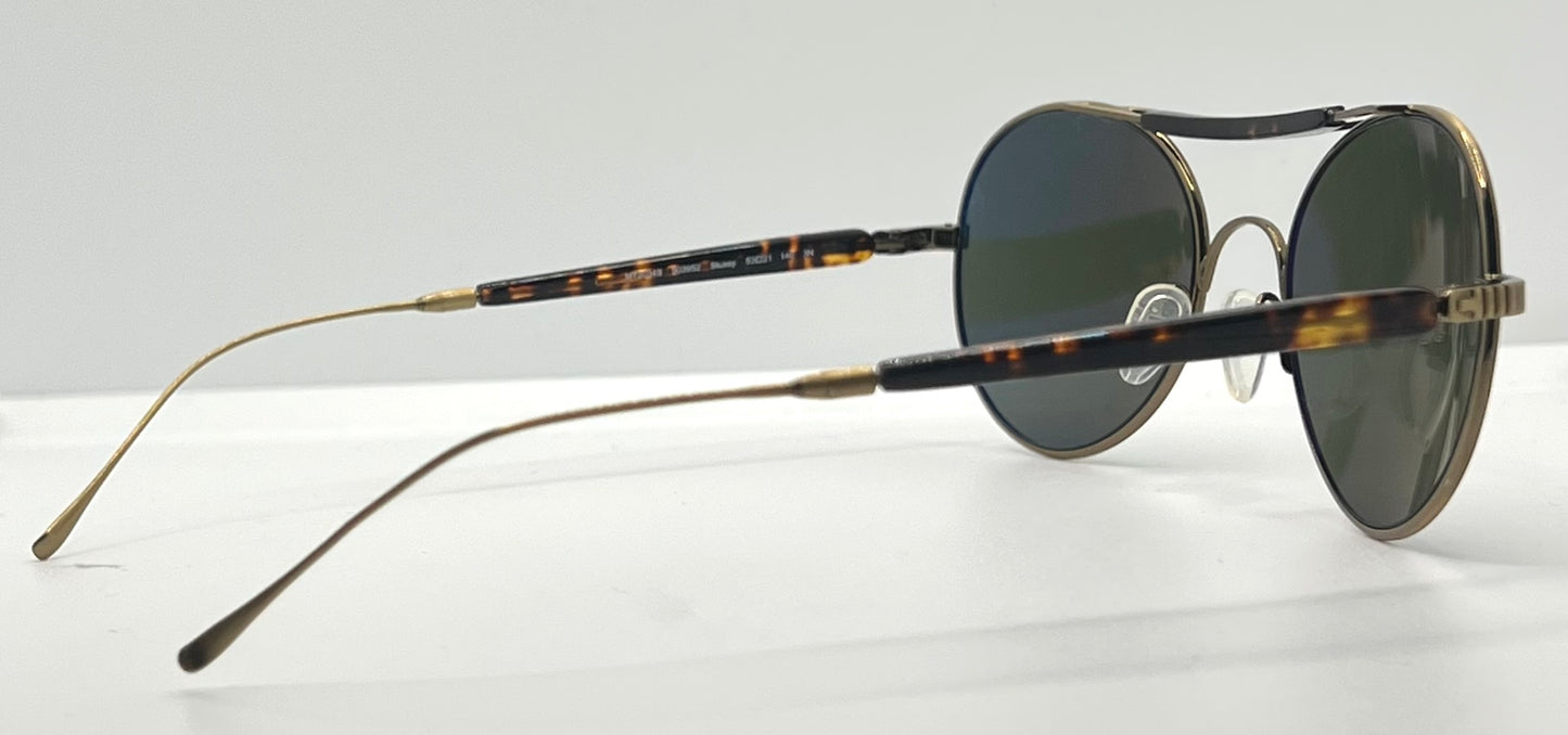 Mosley Tribes x Stüssy MT2034S 503952 Sunglasses-Gold Tortoise 53-21mm-Full Kit