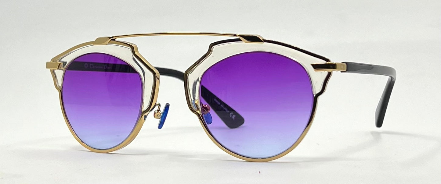 Christian Dior SO Real Sunglasses-New Gradient Purple Custom Lenses-Unworn