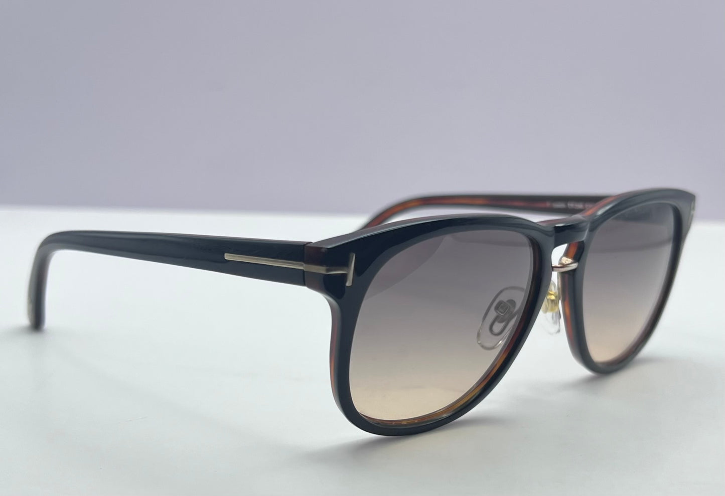 TOM FORD FRANKLIN 346 col.01V Black Celluloid Sunglasses-New/Deadstock 55-14-145