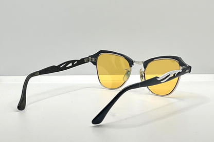 B&L 1/10 12K GF 20-46 Clubmaster-Style Vintage Sunglasses w/New, Custom Solid Persimmon Lenses
