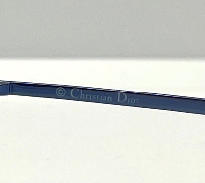 Christian Dior Minimotard 56B Blue Oval Rimless Sunglasses-Vintage Y2K-Unworn