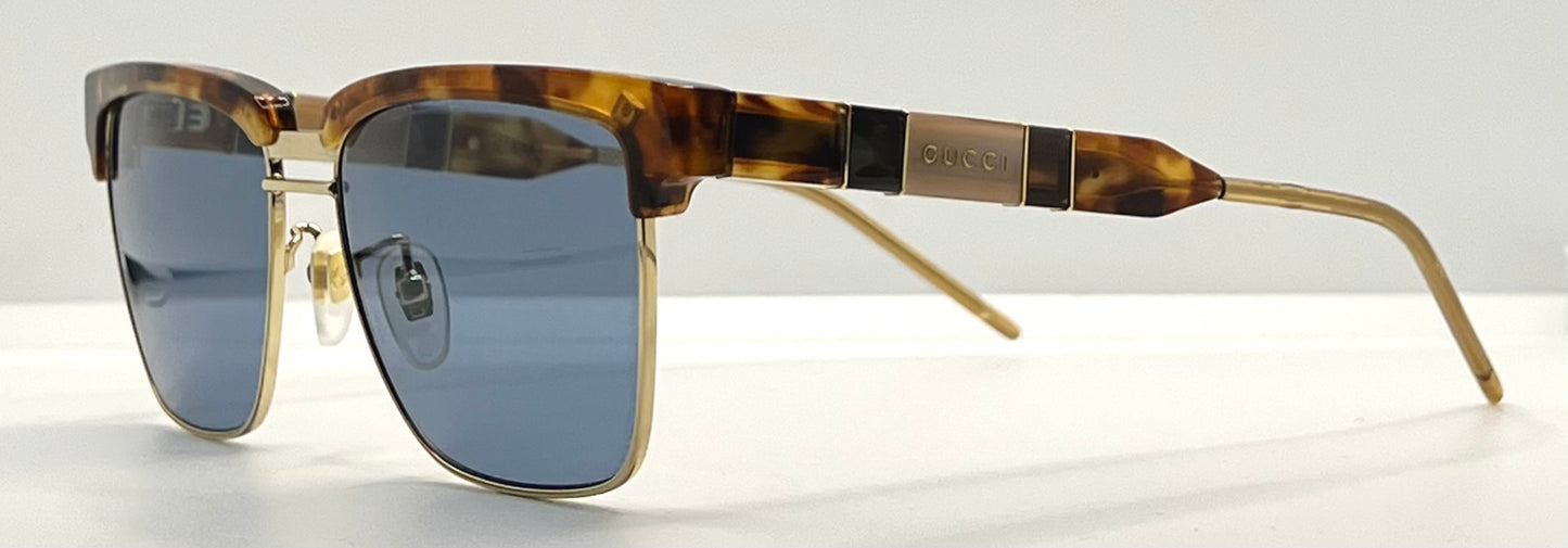 Gucci GG0603S-005 Deadstock Havana/Gold Square Sunglasses — Full Kit, Collector’s Piece