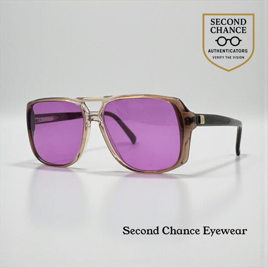 Universal Univis Bronzini-9 Vintage Sunglasses-New Purple Second Chance Custom Lenses