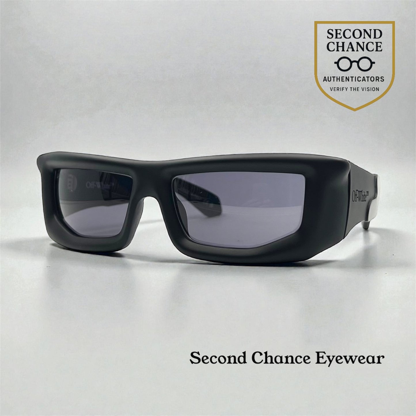 Off-White™ Volcanite Sunglasses Matte Black Grey-58mm-Full Kit-Unworn