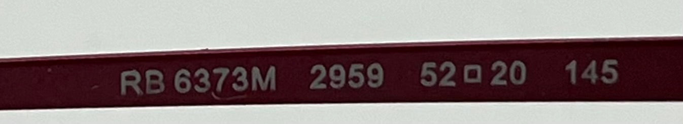 Ray-Ban RB6373M 2959 Sunglasses-New Gradient Custom Lenses-52mm-Unworn