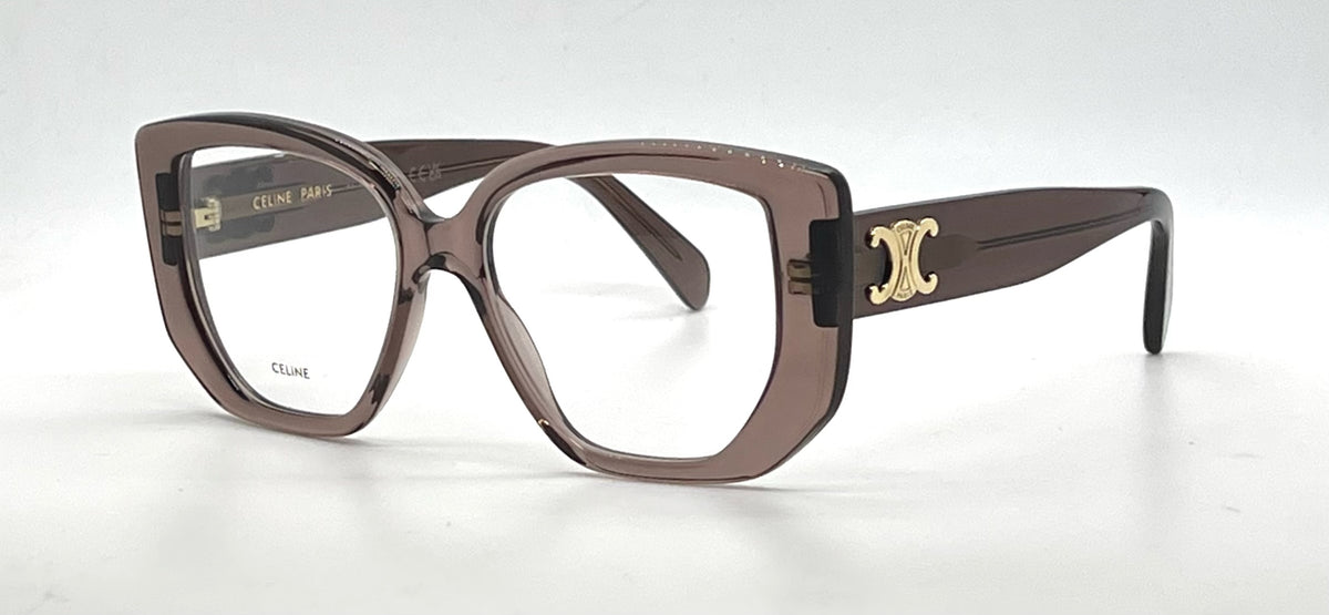 Celine Triomphe CL50146I Brown Cat Eye Eyeglasses Unworn-Full Kit-Italy