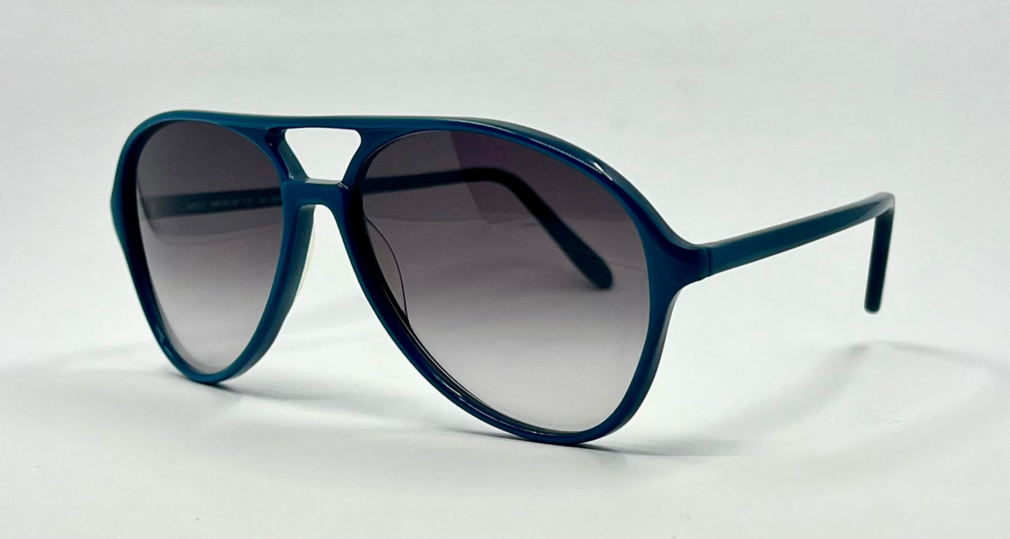 Anglo American Sir Winston 611 Blue Aviator Sunglasses Deadstock Unworn