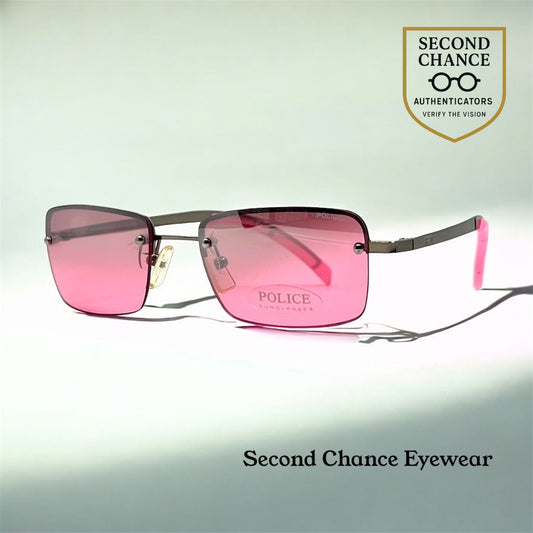POLICE 2679 Rimless-Pink Gradient Sunglasses-Y2K Vintage-UNWORN