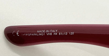 Dior Sparkling 1 Crystal Y2K Burgundy-Vintage Sunglasses-NOS/Unworn-Italy
