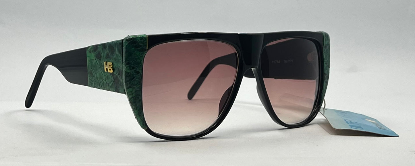 Hervé Bernard 11784 Sunglasses-Snakeskin Temples-Hand Made-Unworn