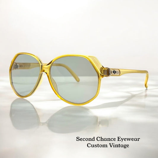 CHRISTIAN DIOR 2255 20 – Vintage Sunglasses w/New,  Custom Aquamarine Lenses-Germany