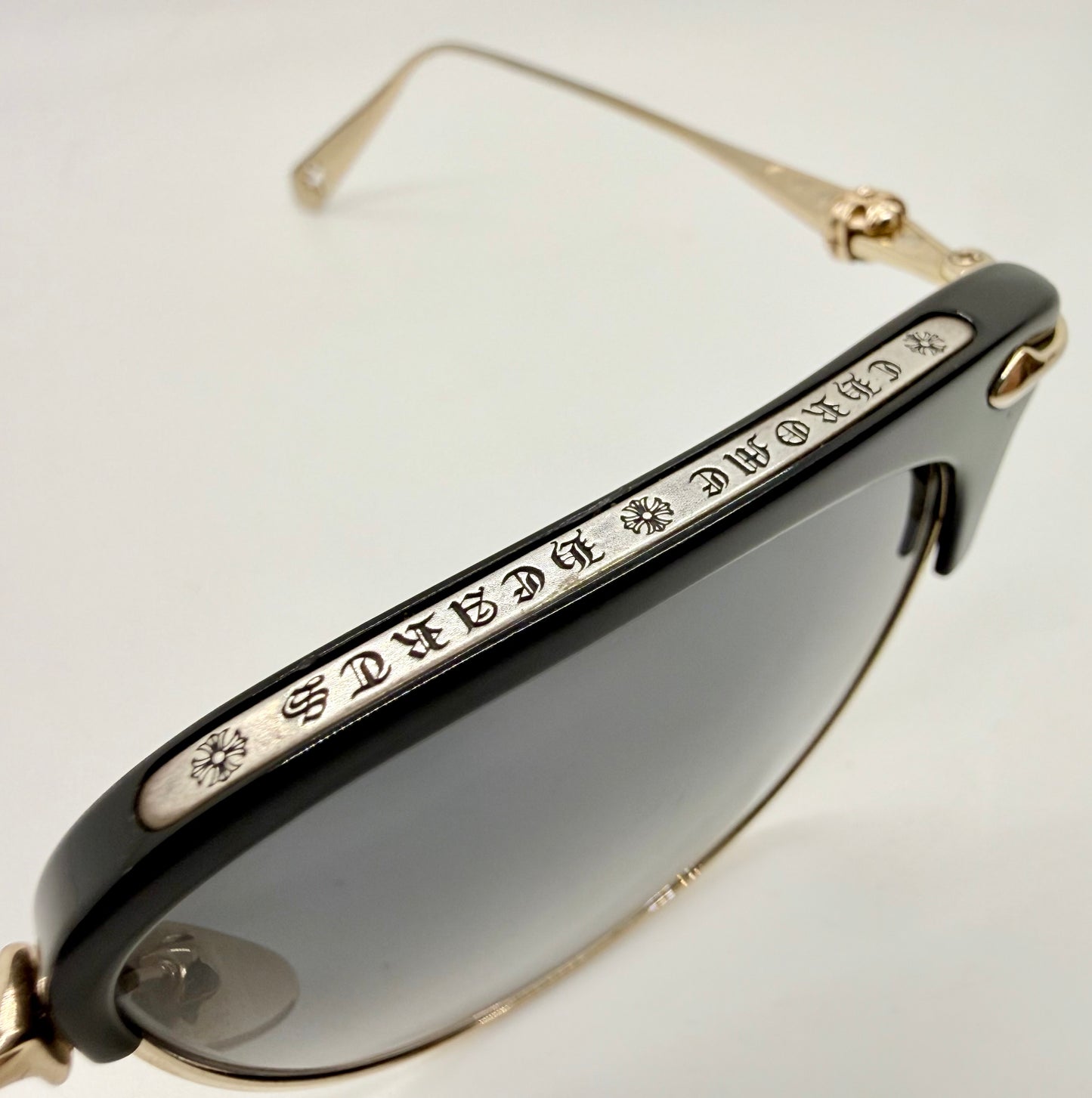 Chrome Hearts SLUNTRADICTION - Gold Sunglasses Zeiss Lenses Japan Authentic