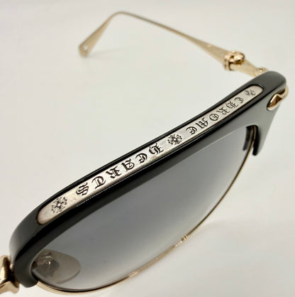 Chrome Hearts SLUNTRADICTION - Gold Sunglasses Zeiss Lenses Japan Authentic