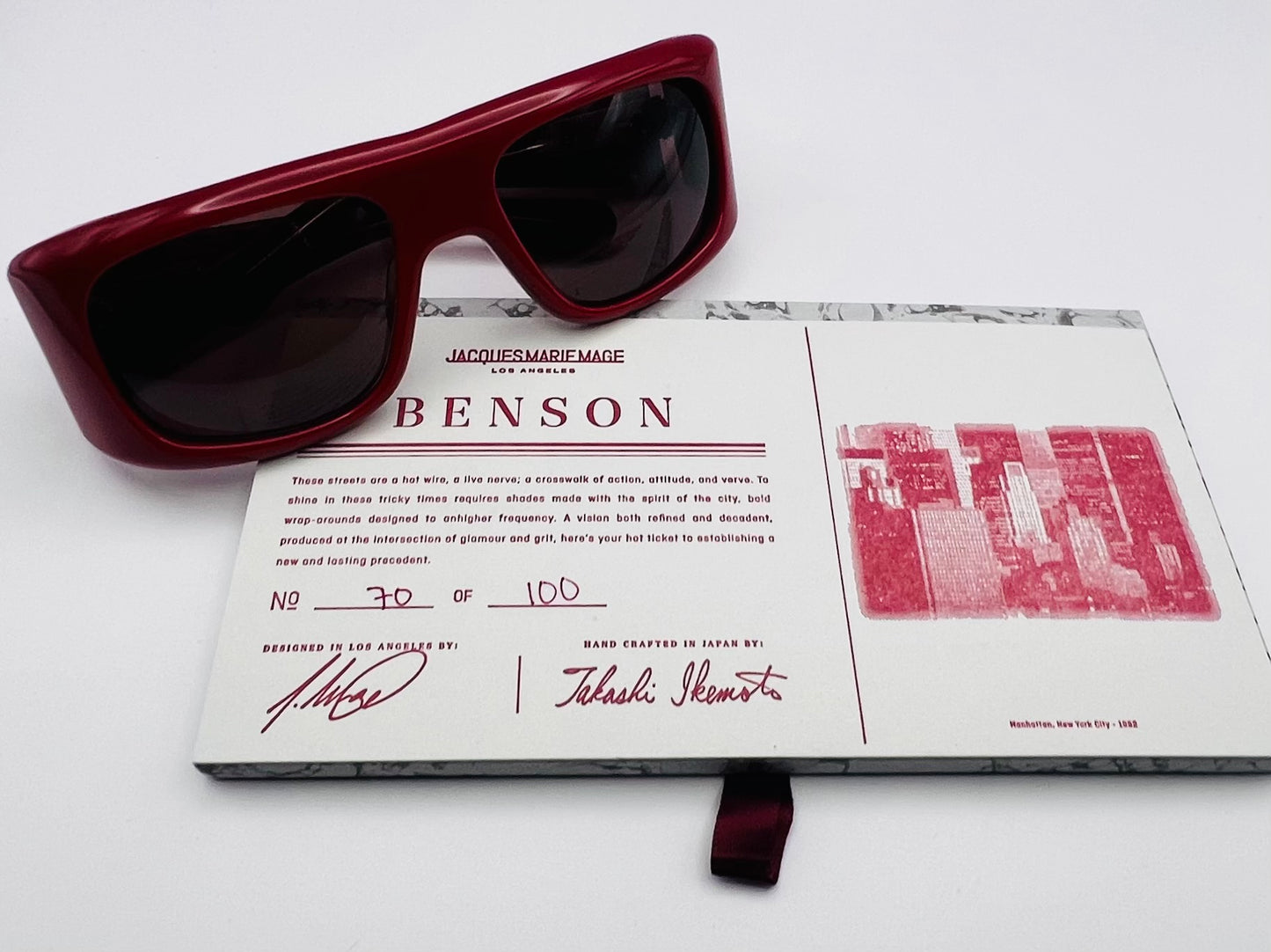 Jacques Marie Mage BENSON in VERMILLION LTD. Batch Release of 100 Pieces-FULL KIT