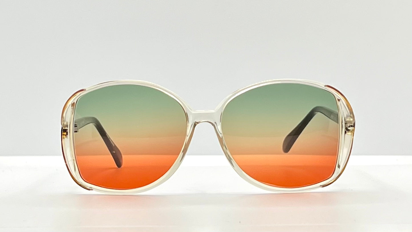 Sergio Valente SV207 Vintage Sunglasses w/New, Custom Tri-Gradient Lenses-Rare 80s Deadstock