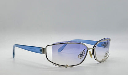 CHANEL 4034 Rimless Sunglasses Blue Temples Melanin Lenses-VINTAGE NOS