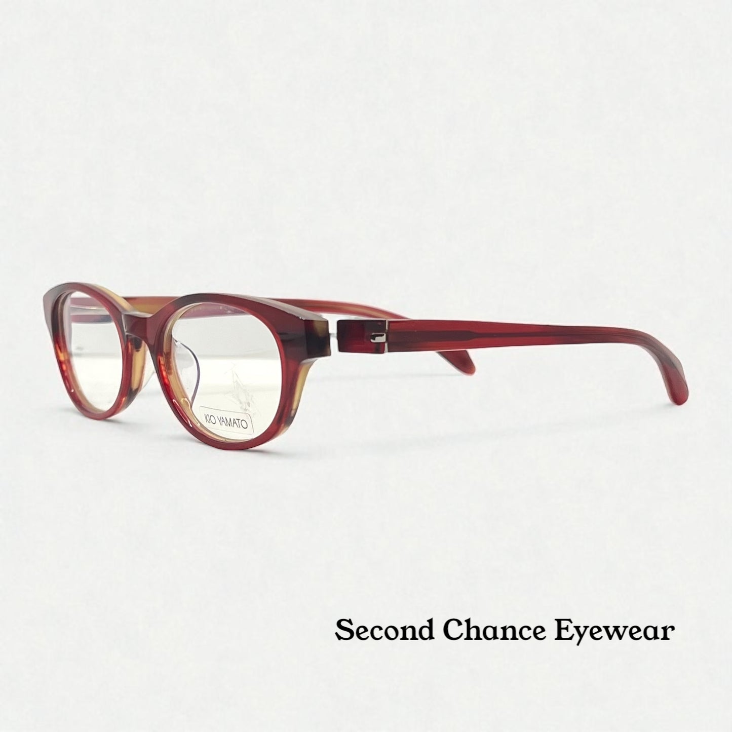 Kio Yamato KP-126U 49mm Red Oval Eyeglasses-New/Unworn-Japan Handmade