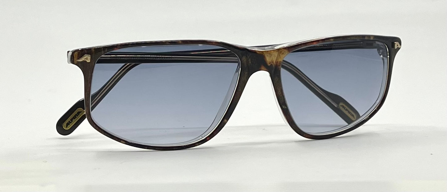 Alpina EA 76–3337602 Vintage Sunglasses-New Blue Smoke Gradient Custom Lenses-56mm