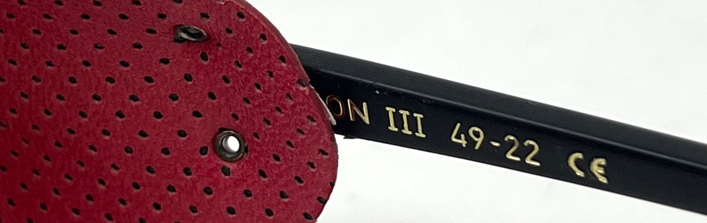 L.G.R Reunion III Glacier Sunglasses 49-22 Pink Leather Shields – Full Kit – Unworn