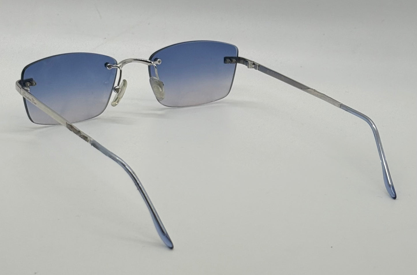 Christian Dior Tiger Rimless Vintage Sunglasses-New Gradient Custom Lenses-58mm-Unworn