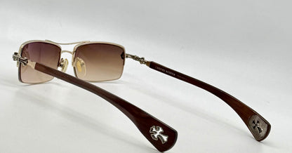 Chrome Hearts TOPPS
-Wood Temple-VINTAGE Rimless Sunglasses-Unworn Full Kit-Japan