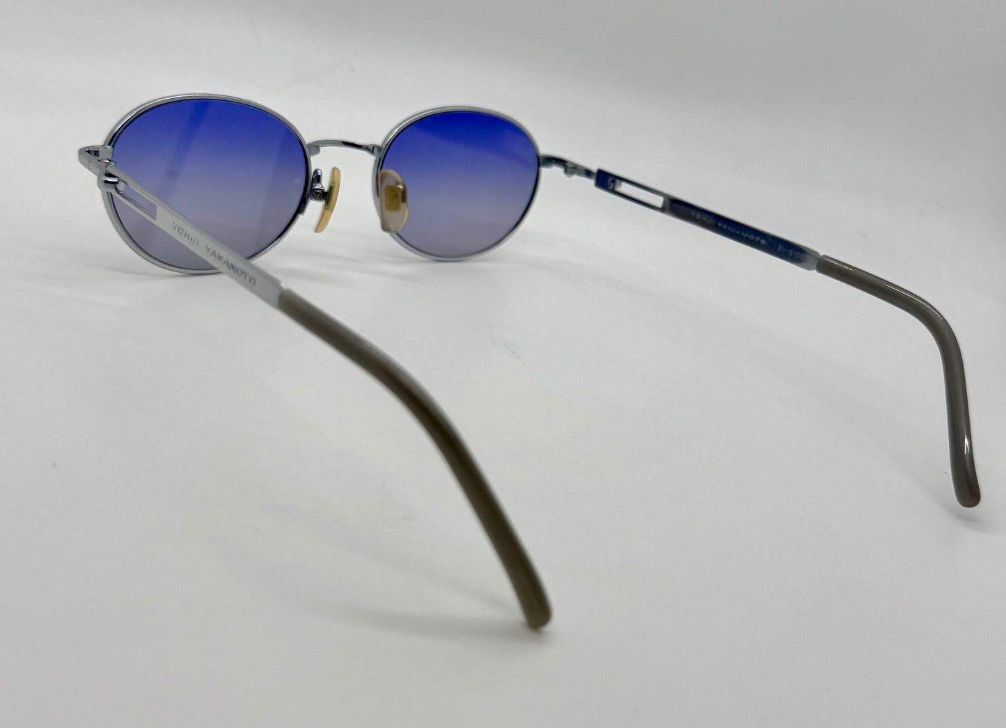 Yohji Yamamoto Vintage Japanese Oval Sunglasses-Unworn-Blue Gradient Lenses