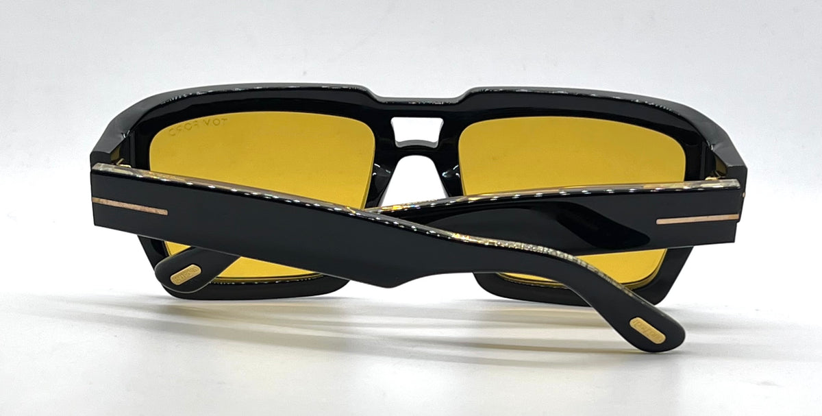 Tom Ford TF1202 52E ICON Collection Sunglasses-Zeiss Yellow Lenses-Full Kit-New